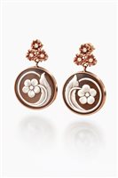 Orecchini Cameo Italiano Donna in Argento Conchiglia 0203